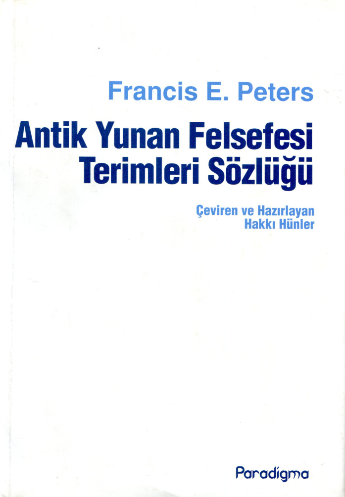 Antik Yunan Felsefe Terimleri Sözlüğü PDF – Francis Peters