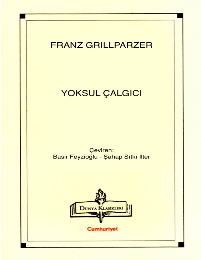 Franz Grillparzer Yoksul Çalgıcı Kitap Kapağı