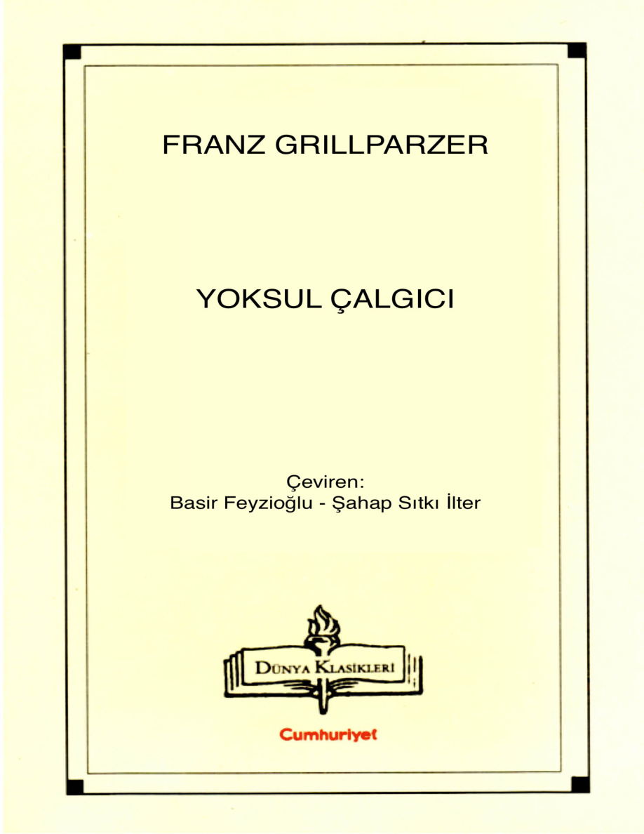 Yoksul Çalgıcı PDF – Franz Grillparzer