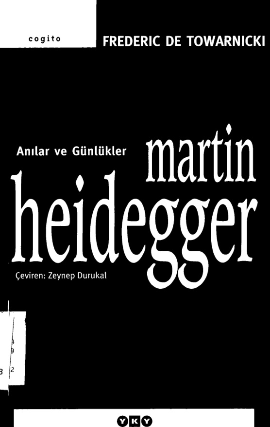 Martin Heidegger Anılar ve Günlükler PDF – Frédéric de Towarnicki