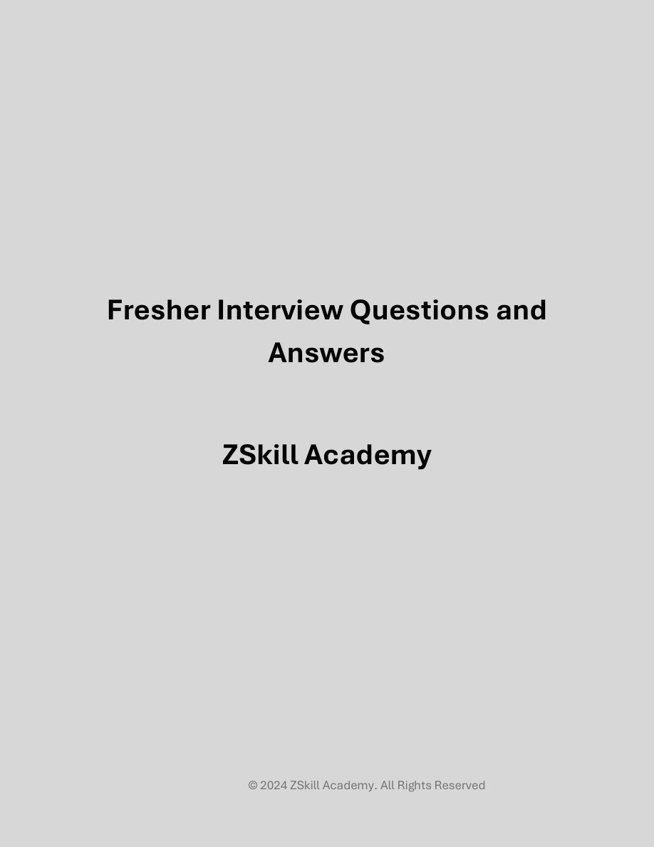 Fresher Interview Questions and Answers PDF – Unknown