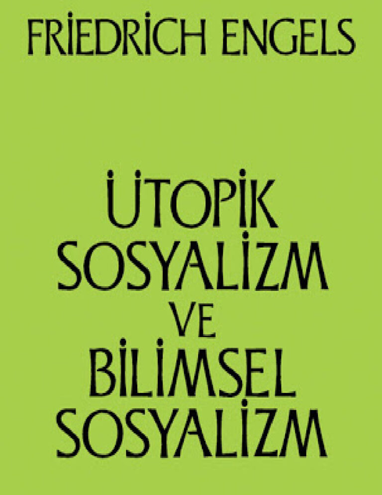 Friedrich Engels Ütopik Sosyalizm ve Bilimsel Sosyalizm Kitap Kapağı