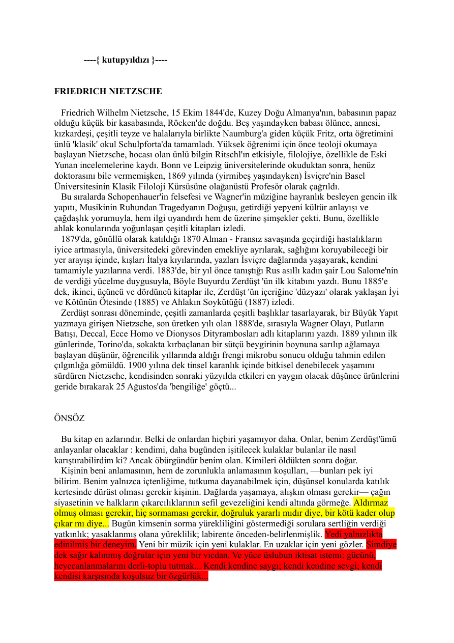 Kutup Yıldızı PDF – Friedrich Nietzsche