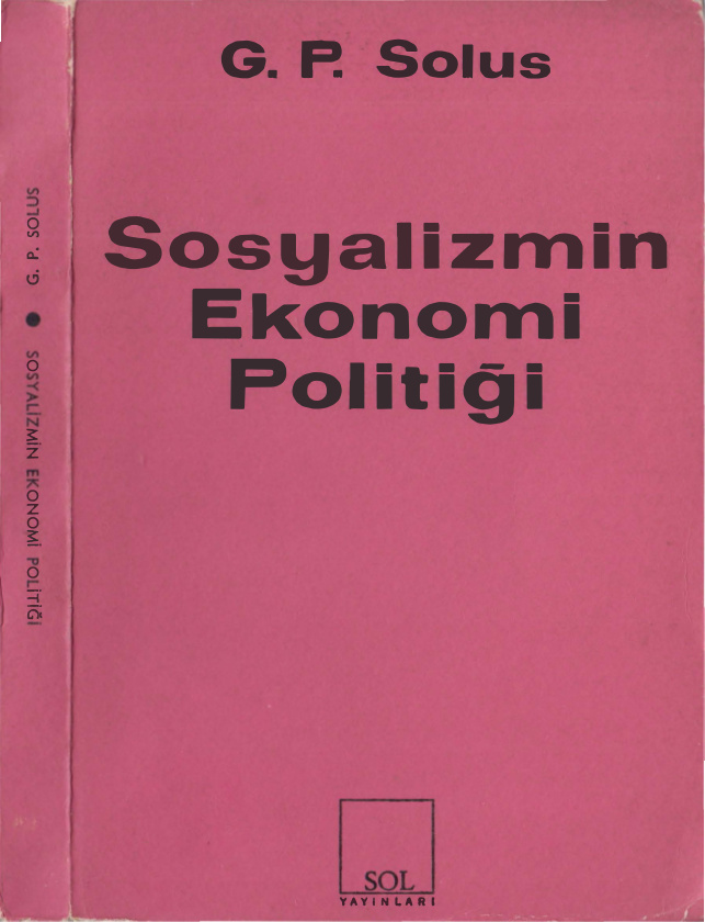 Sosyalizmin Ekonomi Politiği PDF – G. P. Solus