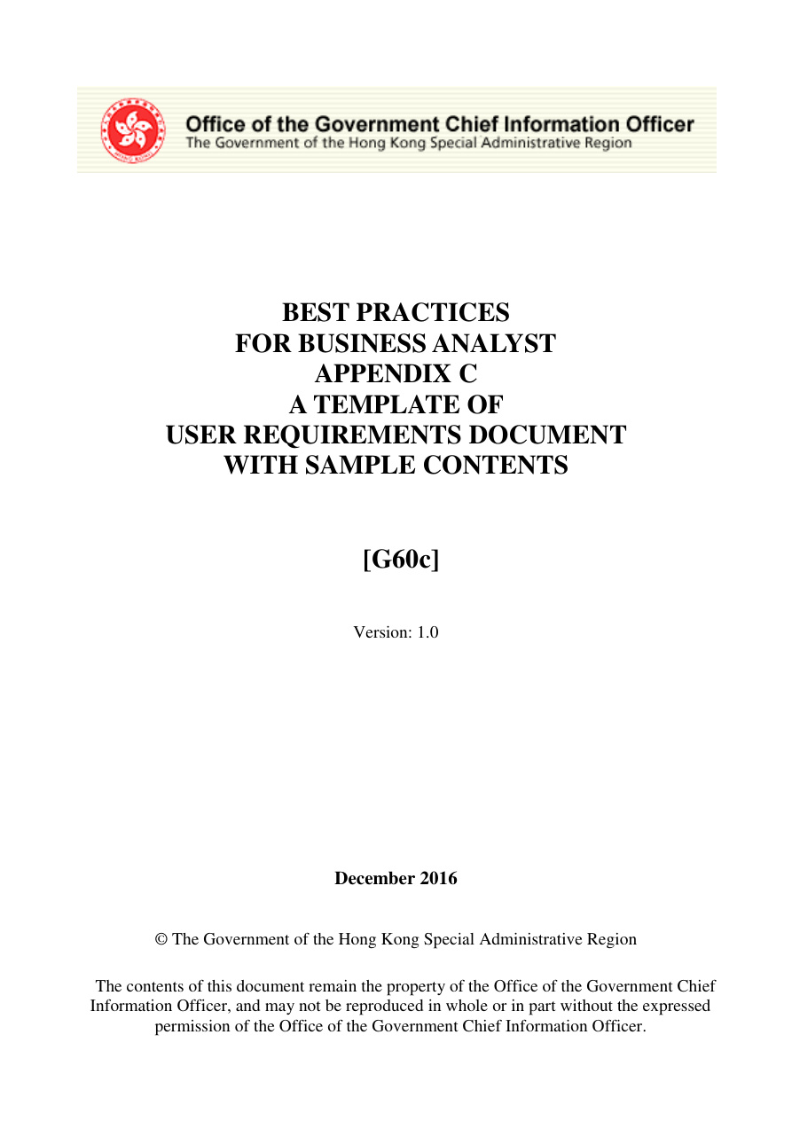 G60c: Best Practices for Business Analyst – Appendix C PDF – Unknown