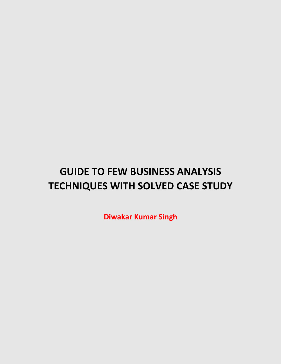 Guide to BA Techniques with Solved Case Studies PDF – Unknown