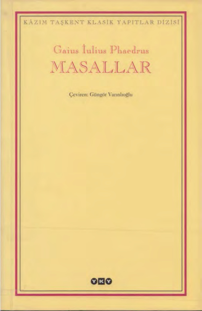 Masallar PDF – Gaius Iulius Phaedrus