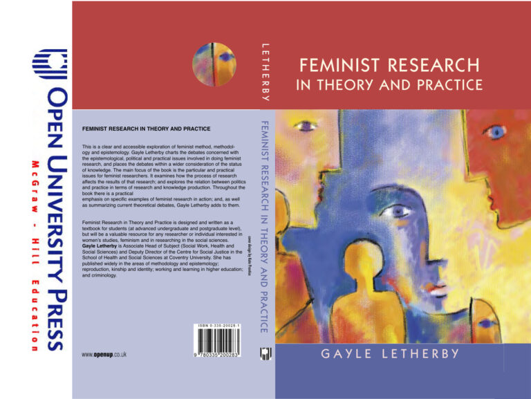 Gayle Letherby Feminist Research in Theory and Practice 2003 Kitap Kapağı