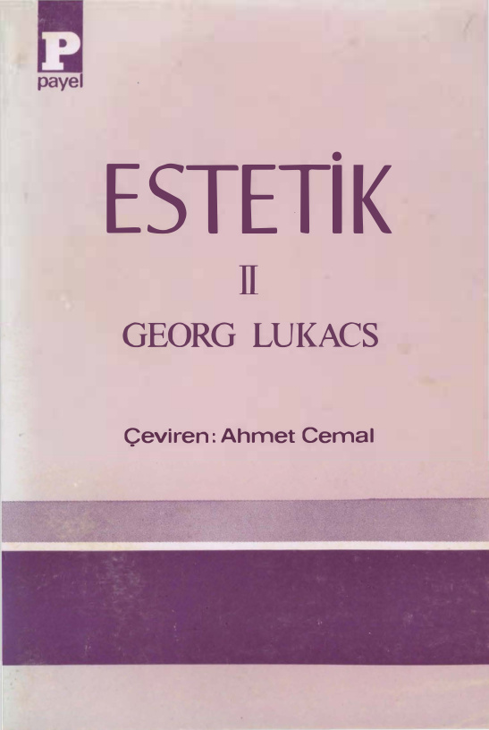 Georg Lukacs Estetik II Payel Yayınları Kitap Kapağı
