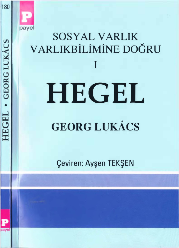 Sosyal Varlık Varlıkbilimine Doğru I Hegel PDF – Georg Lukacs