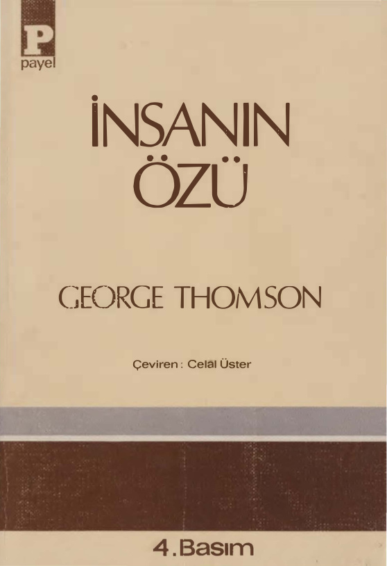 İnsanın Özü PDF – George Thomson