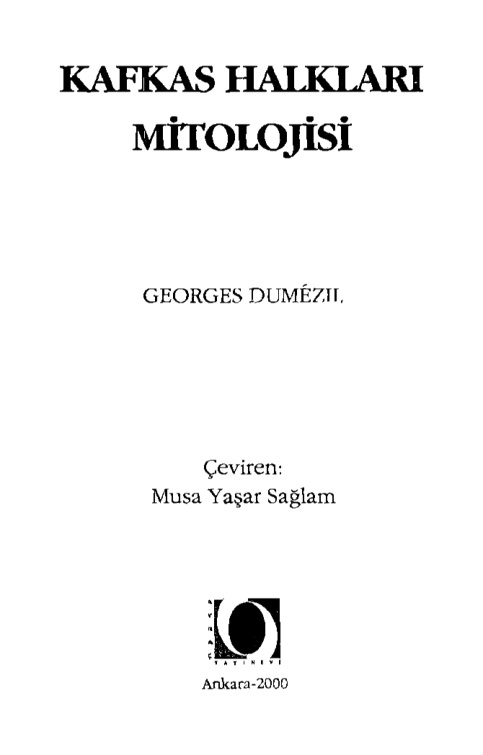 Kafkas Halkları Mitolojisi PDF – Georges Dumezil