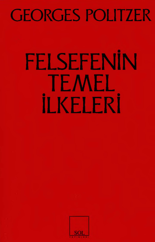 Felsefenin Temel İlkeleri PDF – Georges Politzer