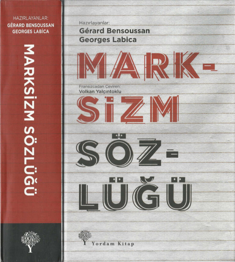 Gerard Bensoussan Georges Labica Marksizm Sözlüğü Yordam Kitap Kitap Kapağı
