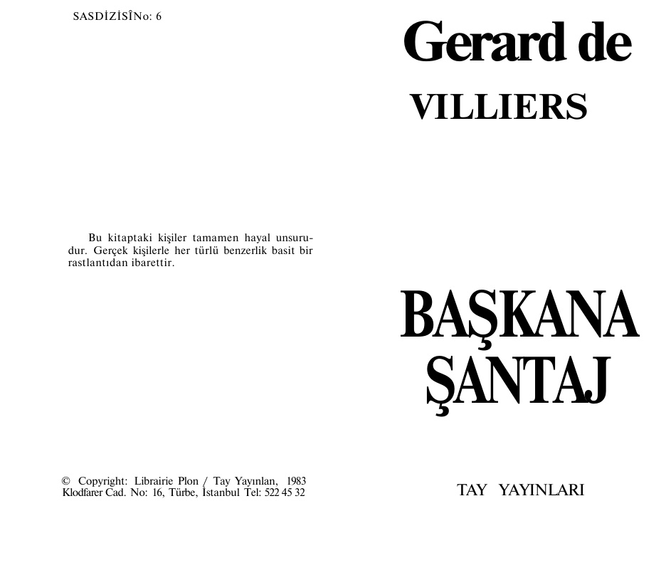 06 Başkana Şantaj PDF – Gerard De Villiers