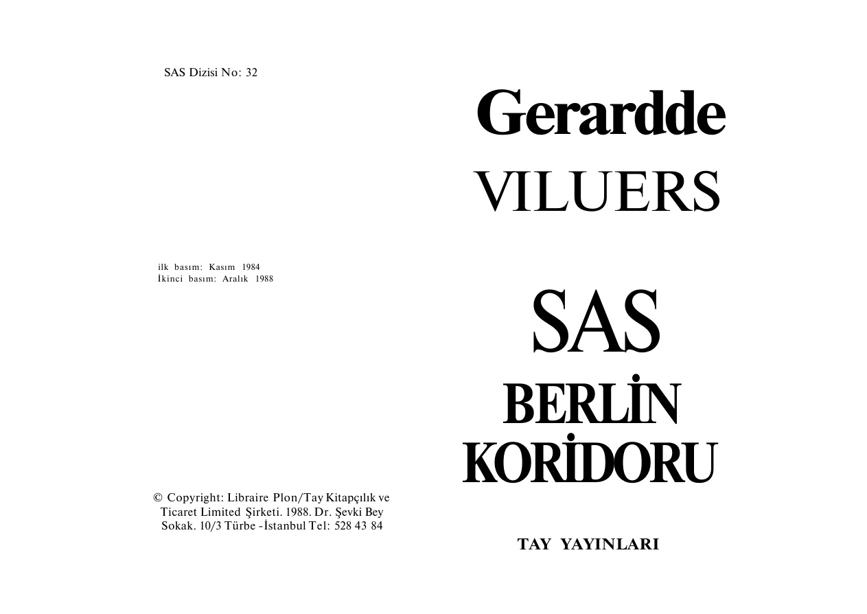 33 Berlin Koridoru PDF – Gerard De Villiers