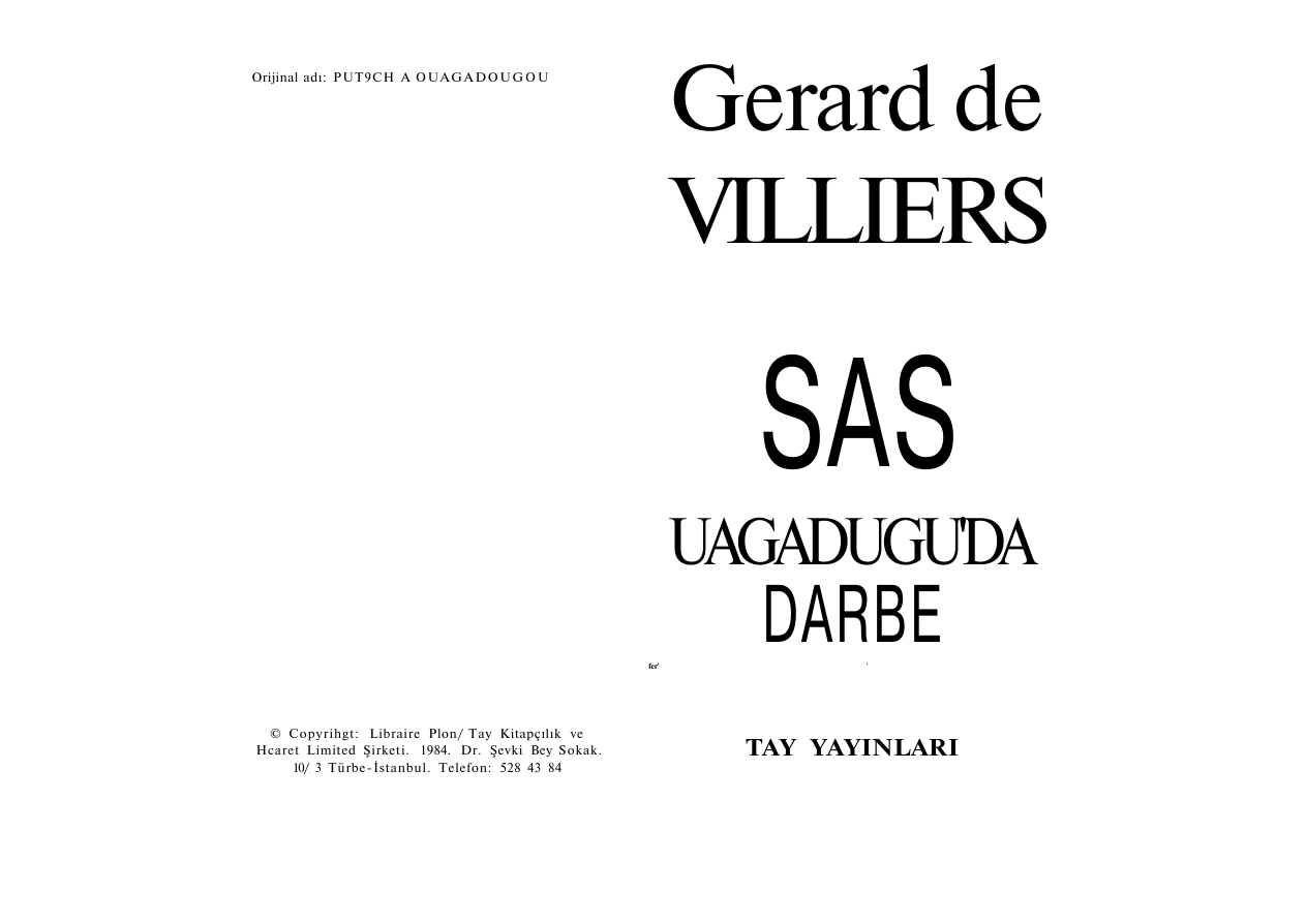 35 Uagadugu’da Darbe PDF – Gerard De Villiers
