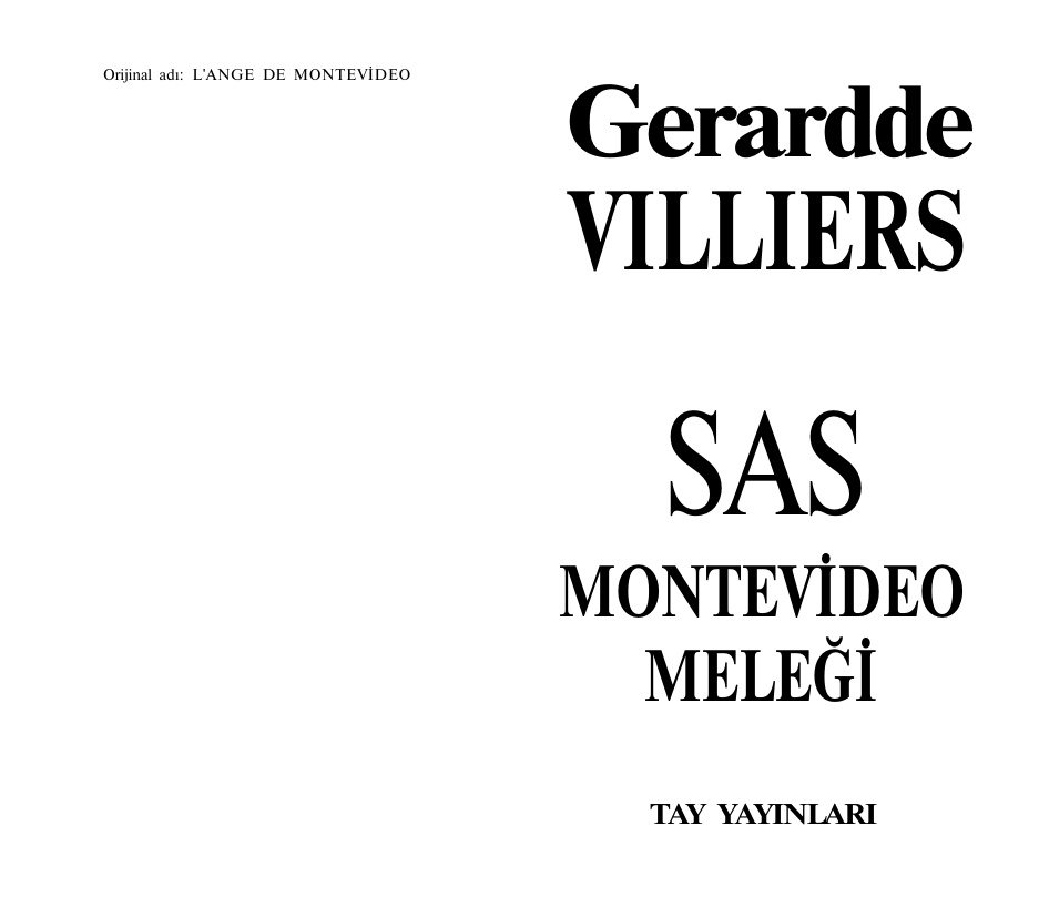 38 Montevideo Meleği PDF – Gerard De Villiers
