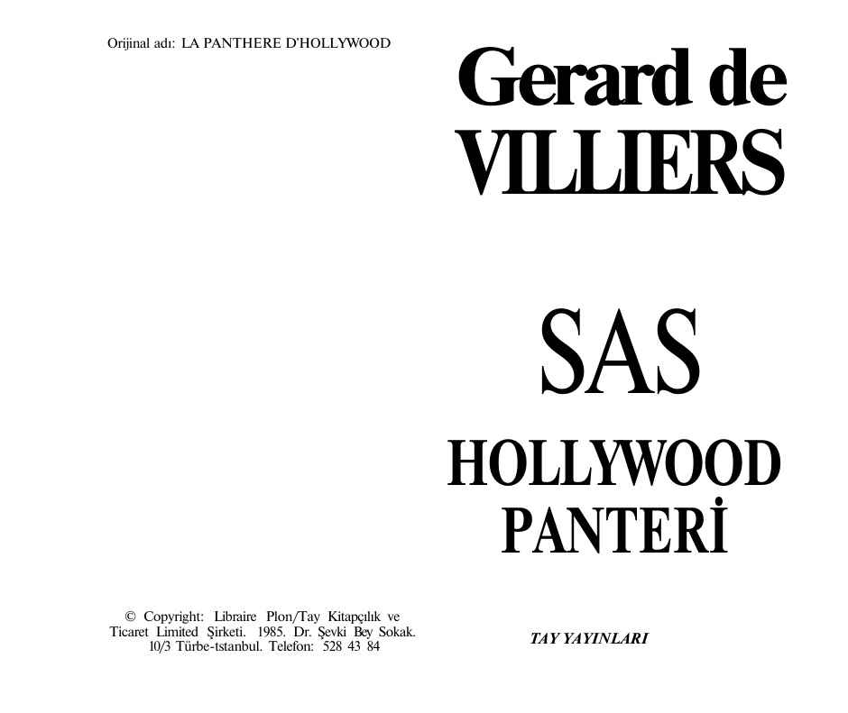 44 Hollywood Panteri PDF – Gerard De Villiers
