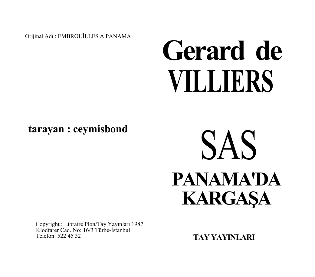 80 Panama’da Kargaşa PDF – Gerard De Villiers