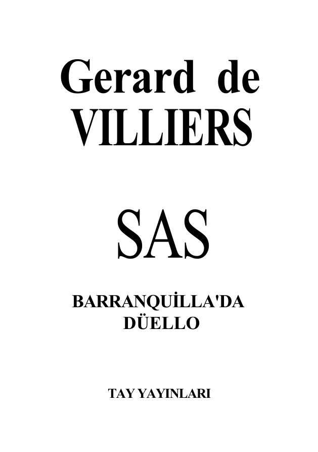 81 Barranquilla’da Düello PDF – Gerard De Villiers