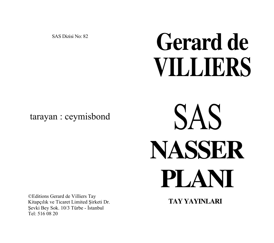 82 Nasser Planı PDF – Gerard De Villiers