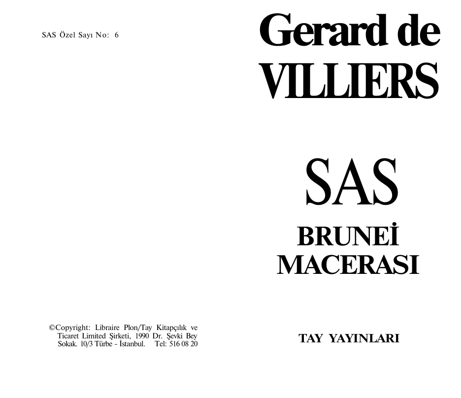 90 (Özel) Brunei Macerası PDF – Gerard De Villiers