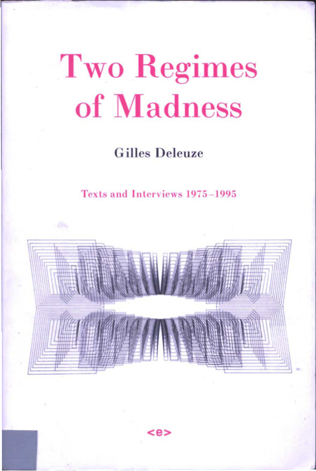 Two Regimes of Madness PDF – Gilles Deleuze