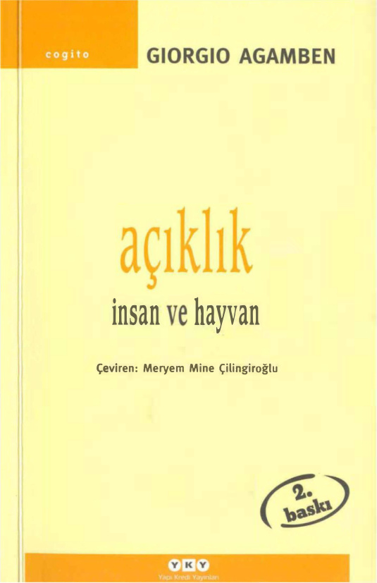 Açıklık PDF – Giorgio Agamben