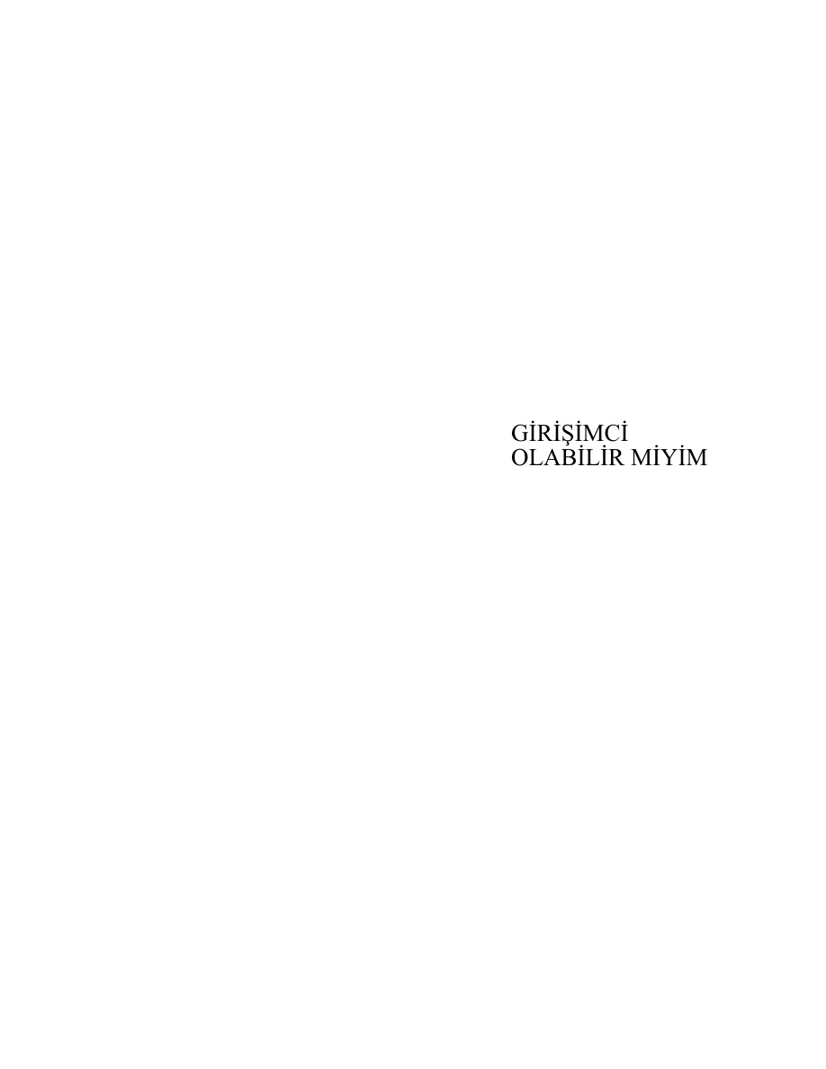 Girişimci Olabilir miyim? PDF – Kolektif / Rehber