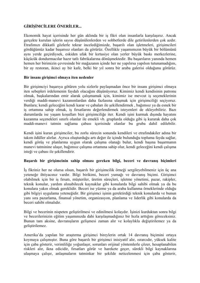 Girişimcilere Öneriler Kitap Kapağı