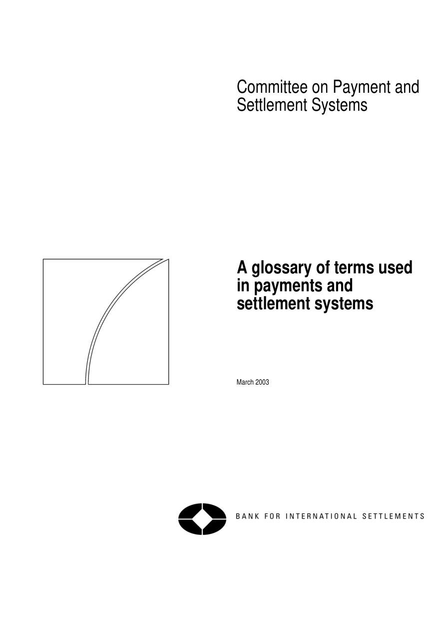 Glossary: Payments and Settlements PDF – Unknown