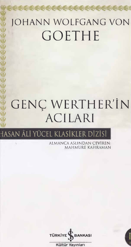 Genç Werther’in Acıları (İş Bankası Yayınları) PDF – Johann Wolfgang von Goethe