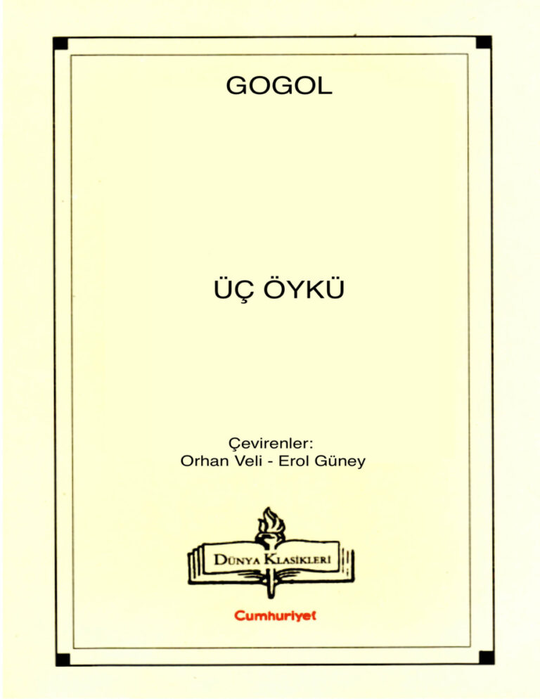 Üç Öykü PDF - Nikolay Vasilyeviç Gogol 1 Gogol Üç Öykü Kitap Kapağı