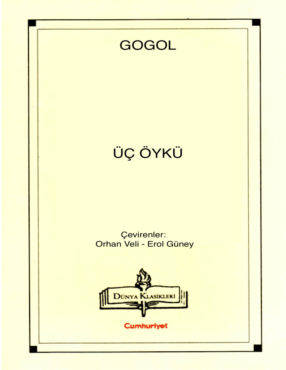 Üç Öykü PDF – Nikolay Vasilyeviç Gogol