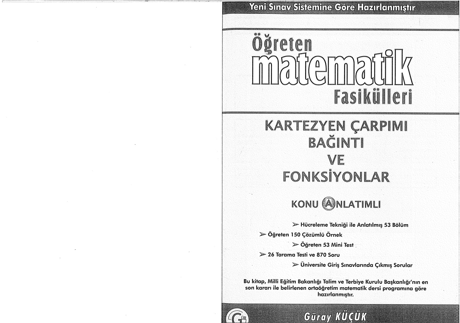 Gür Yayınları Kartezyen Çarpım ve Fonksiyonlar Konu Anlatımlı PDF – Gür Yayınları Komisyon