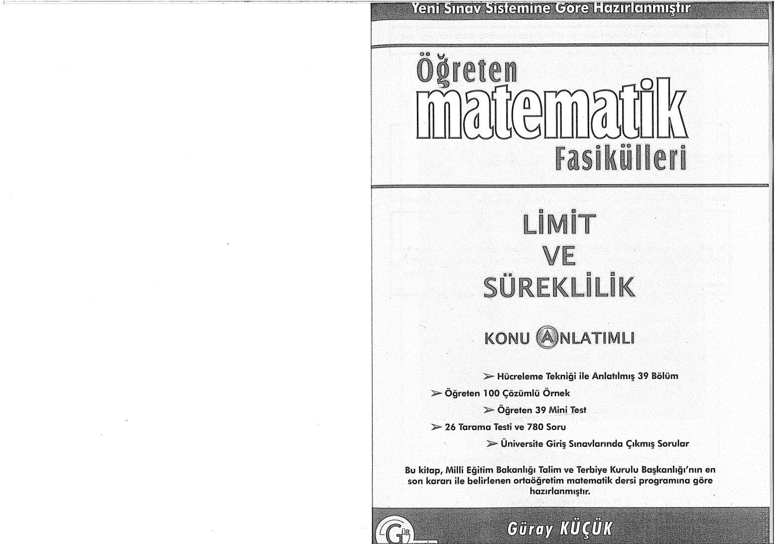 Gür Yayınları Limit ve Süreklilik Konu Anlatımlı PDF – Gür Yayınları Komisyon
