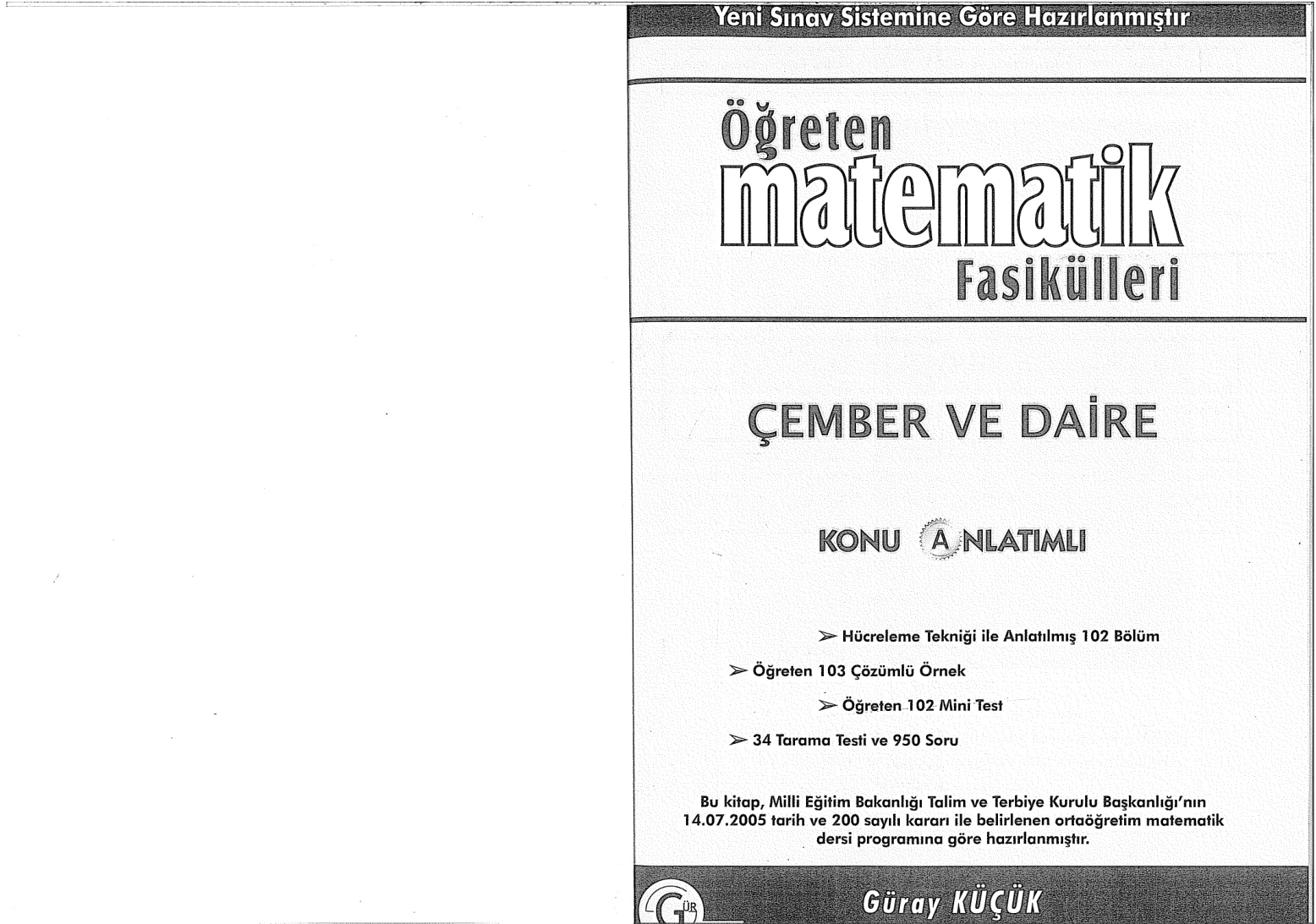 Gür Yayınları Çember ve Daire Konu Anlatımlı PDF – Gür Yayınları Komisyon