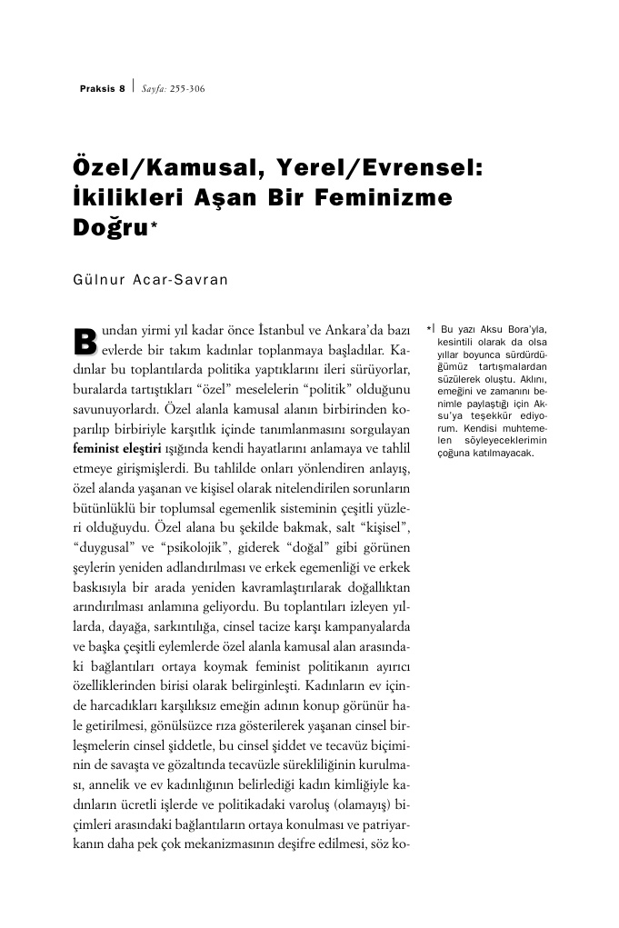 İkilikleri Aşan Feminizm PDF – Gülnur Savran