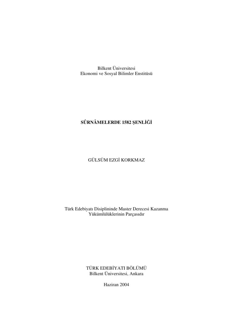 Surnamelerde 1582 Şenliği PDF - Gülsüm Ezgi Korkmaz 21 Gülsüm Ezgi Korkmaz Surnamelerde 1582 Şenliği Kitap Kapağı