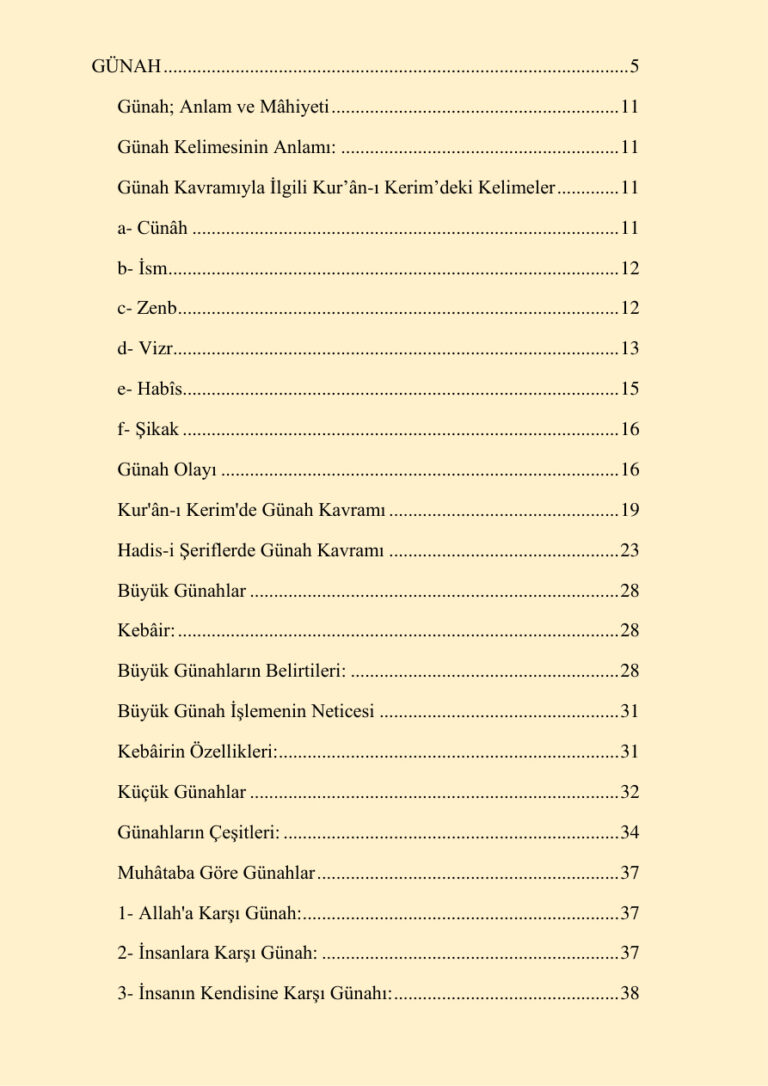 Günah KAVRAMI Kitap Kapağı
