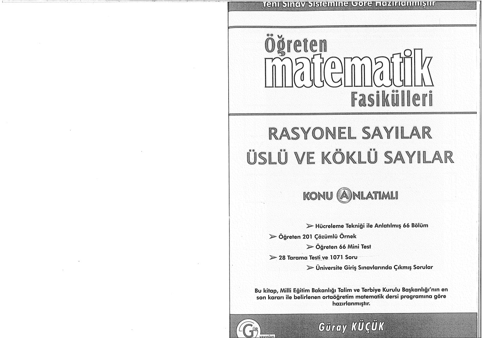 Rasyonel Sayılar, Üslü ve Köklü Sayılar Fasikülü PDF – Gür Yayınları / Kolektif