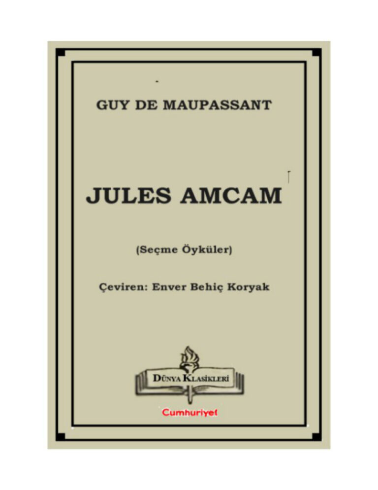Jules Amcam PDF - Guy de Maupassant 23 Guy de Maupassant Jules Amcam Kitap Kapağı