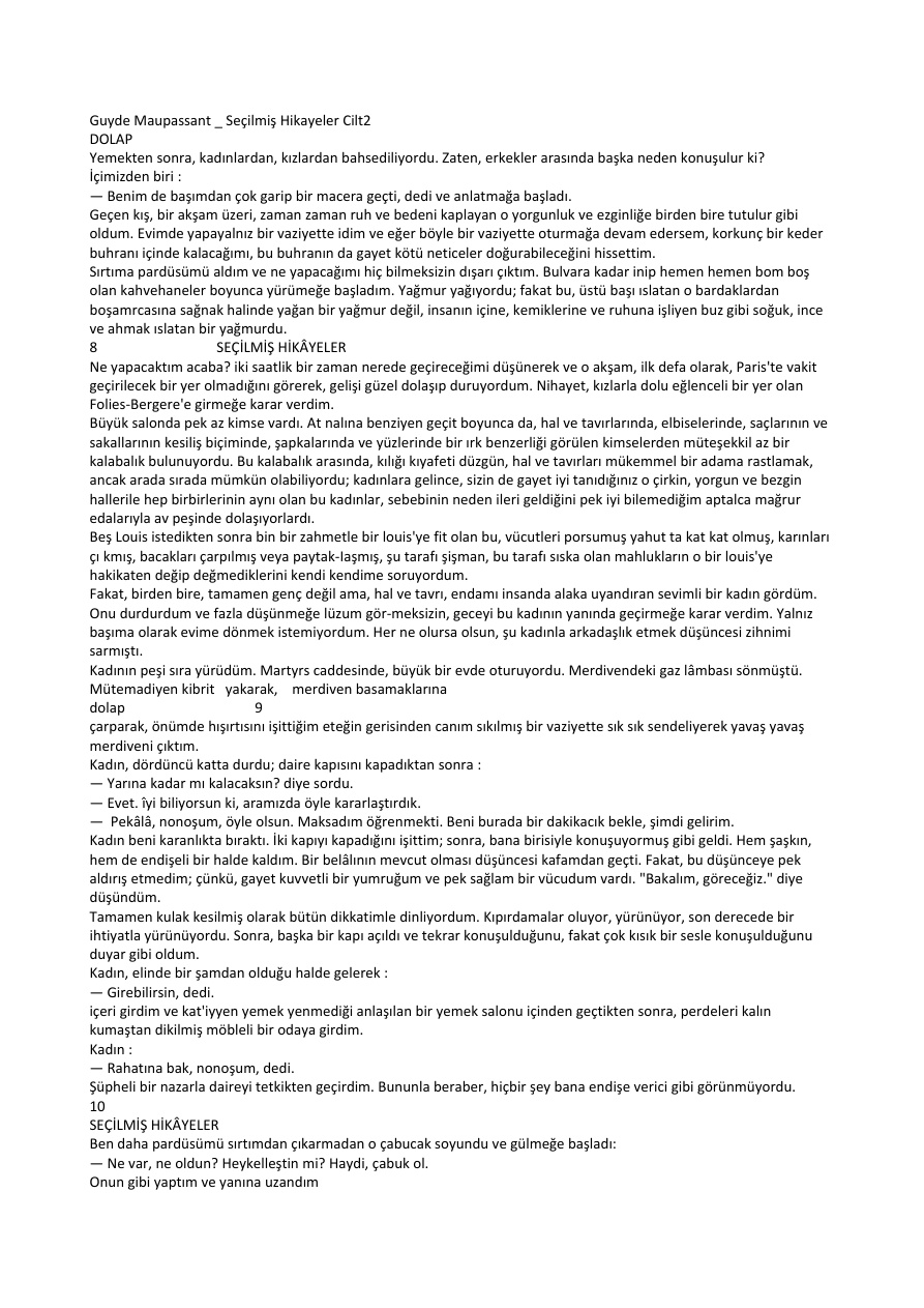 Seçilmiş Hikâyeler 2 PDF - Guy de Maupassant 10 Seçilmiş Hikâyeler 2 PDF – Guy de Maupassant