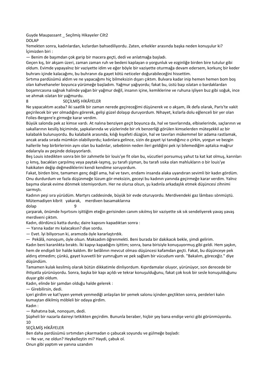 Seçilmiş Hikâyeler 2 PDF – Guy de Maupassant