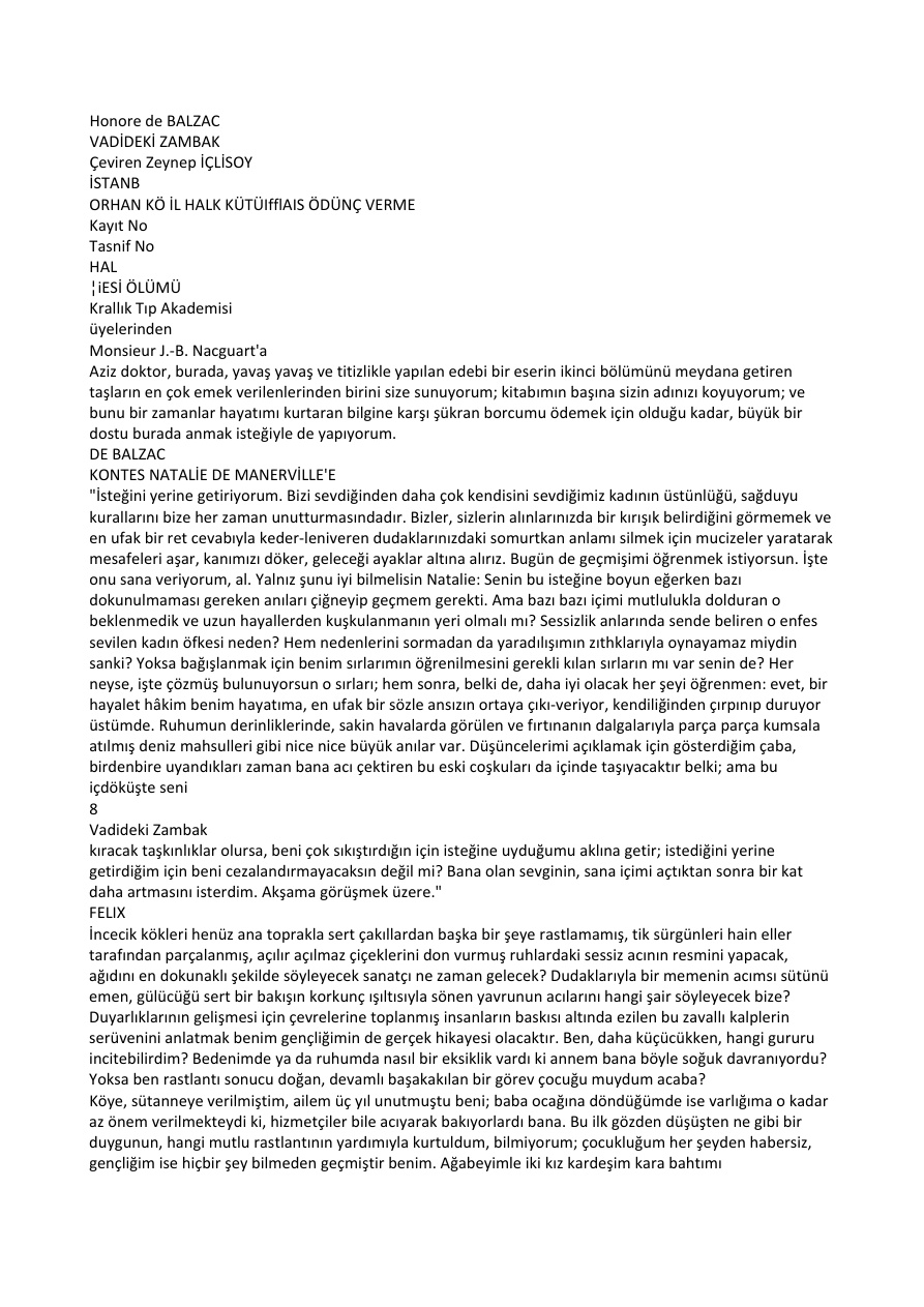 Vadideki Zambak PDF - Honoré de Balzac 4 Vadideki Zambak PDF – Honoré de Balzac
