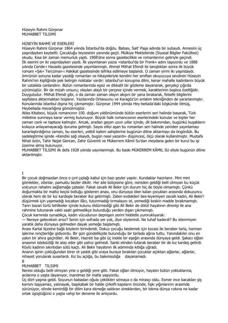 H. R. Gurpinar Muhabbet Tilsimi Kitap Kapağı