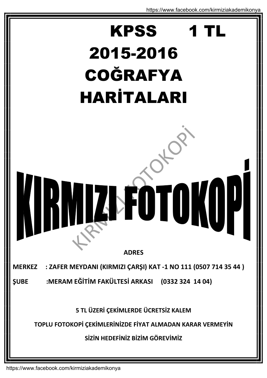 Haritalarla Coğrafya PDF – Kırmızı Akademi / Kolektif