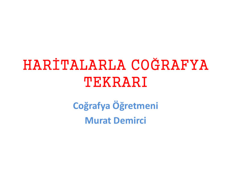 HARİTALARLA COĞRAFYA TEKRARI Kitap Kapağı