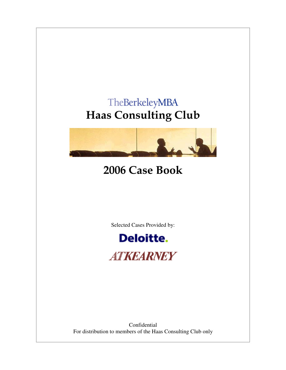 Haas 2006 Case Book PDF – Haas School of Business (Berkeley)